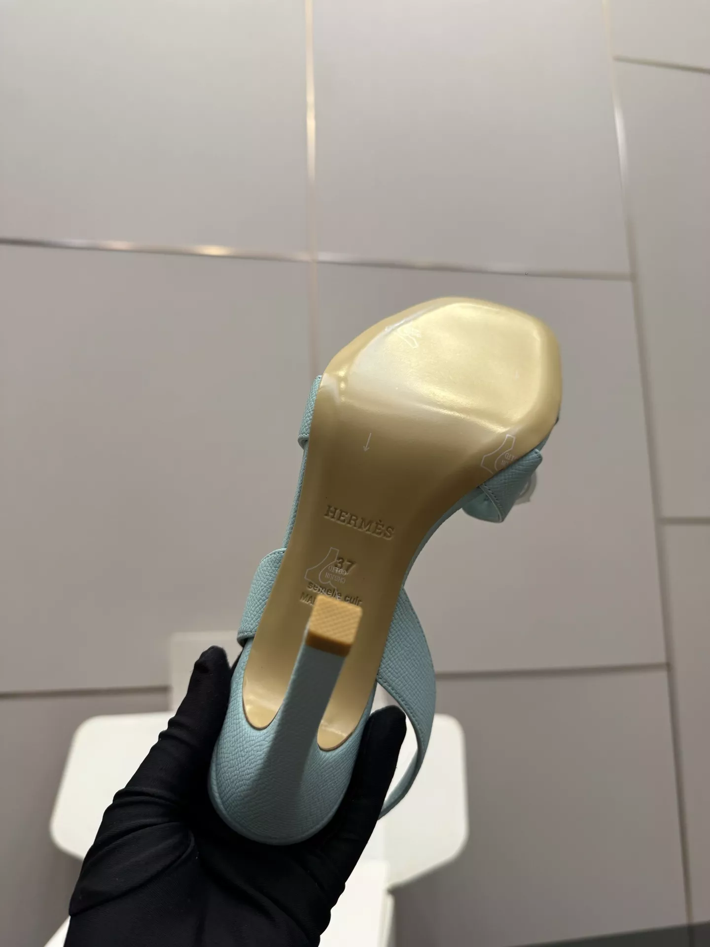 에르메스 클래식 H 버클 스트랩 하이힐 샌들 상세 이미지 10
