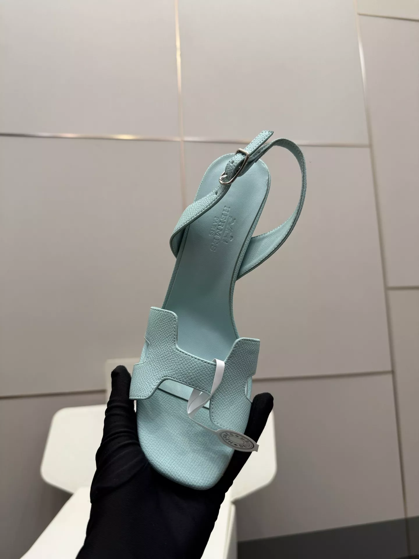 에르메스 클래식 H 버클 스트랩 하이힐 샌들 상세 이미지 9