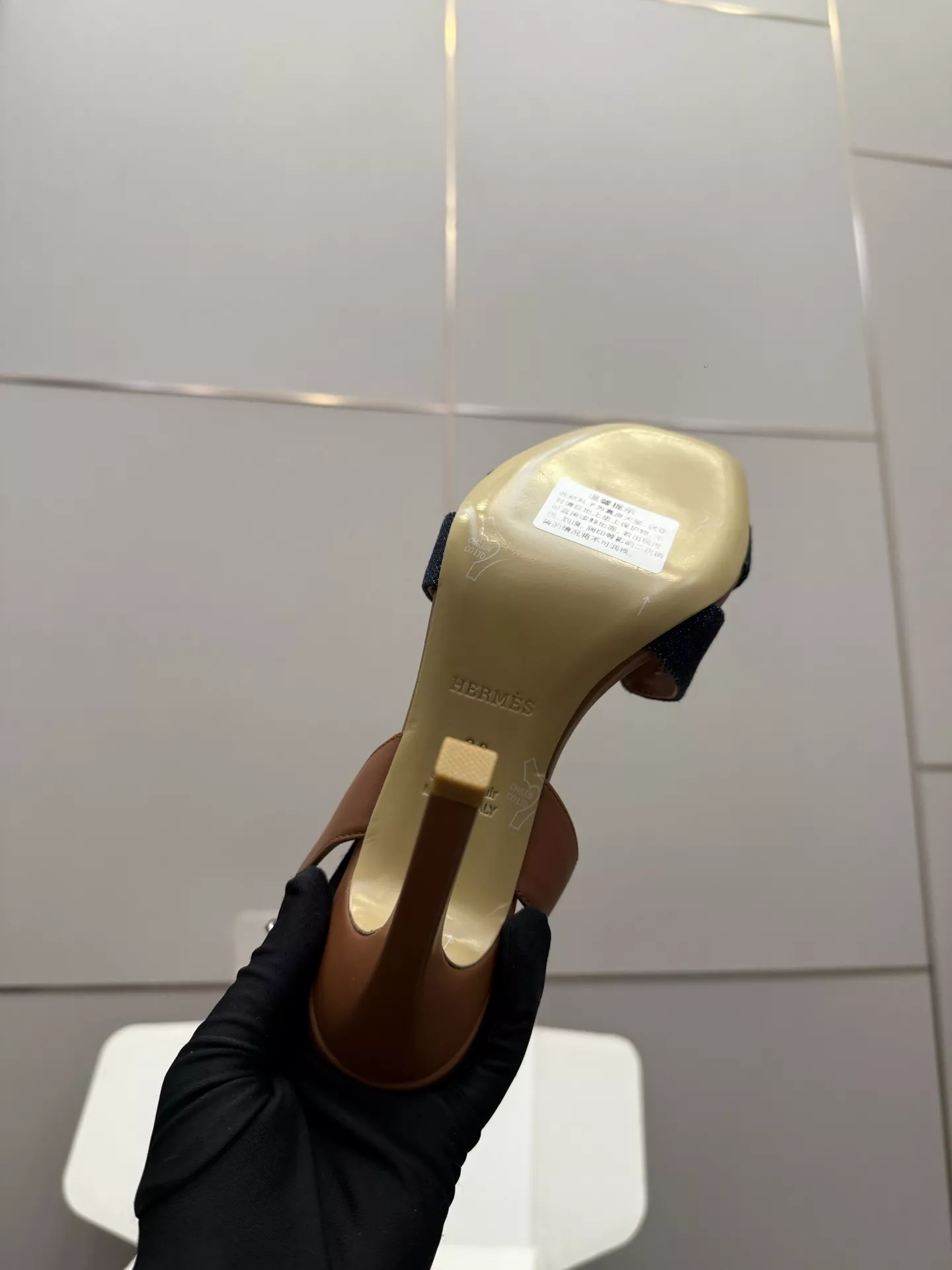 에르메스 클래식 H 버클 스트랩 하이힐 샌들 상세 이미지 10