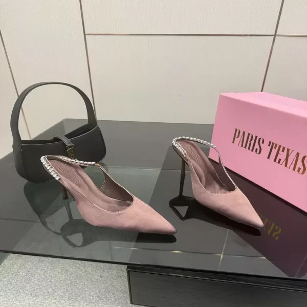 파리텍사스 파리 레터링 포인티드 하이힐