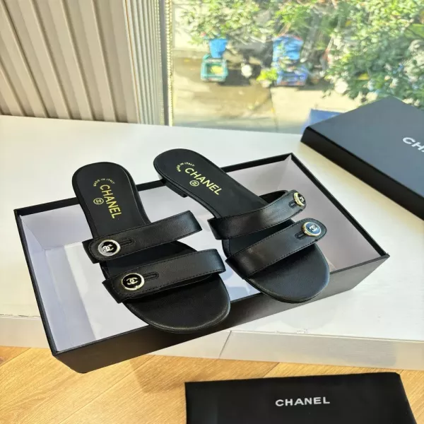 샤넬 더블C 락장식 스퀘어토 힐 샌들
