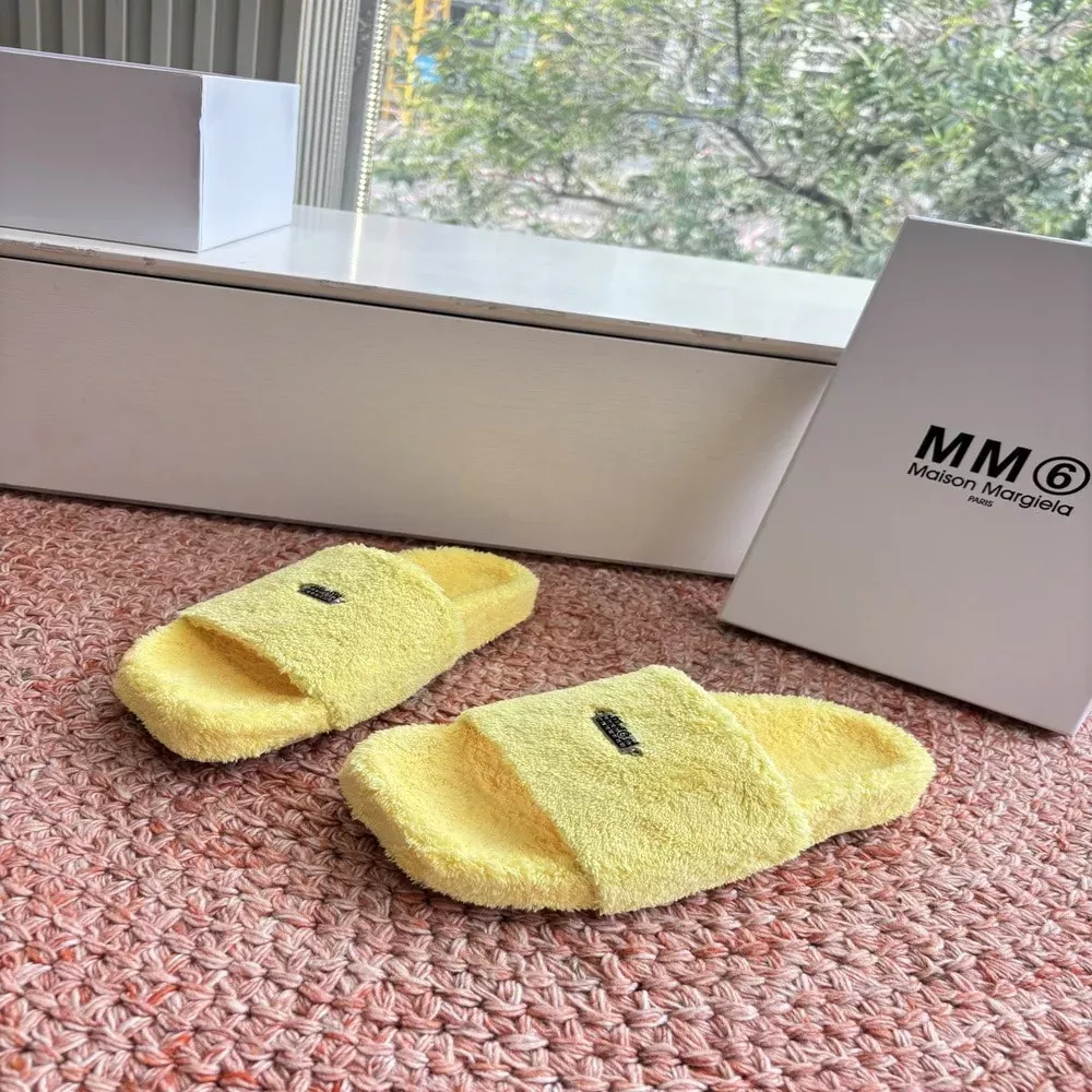 메종마르지엘라 MM6 테리 퍼 슬리퍼
