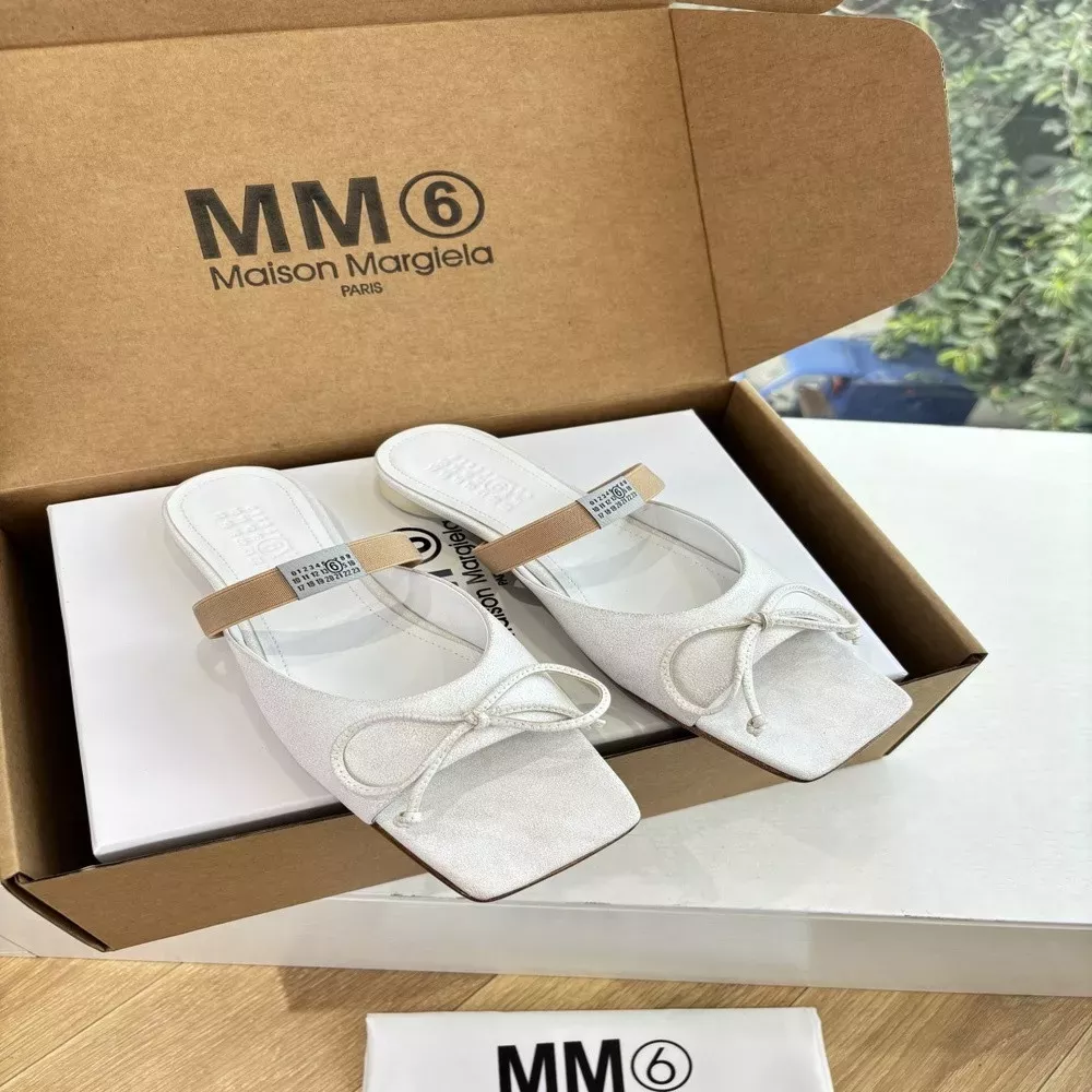 메종마르지엘라 MM6 분할 토 메리제인 플랫 슈즈