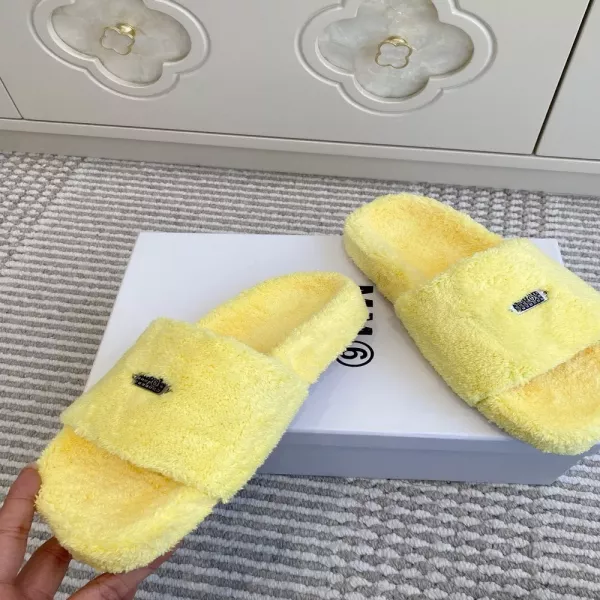 메종마르지엘라 두꺼운 밑창 퍼 슬리퍼