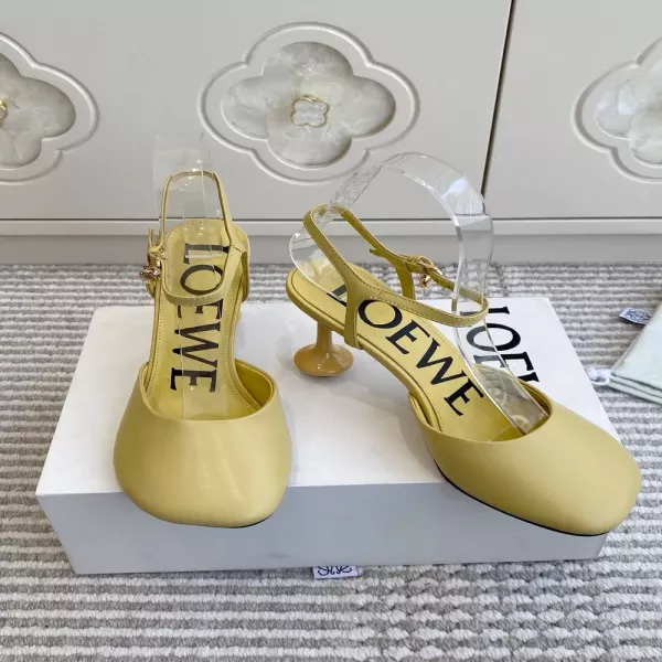 로에베 토이 플라워 페탈 슬링백 메리제인 힐 샌들