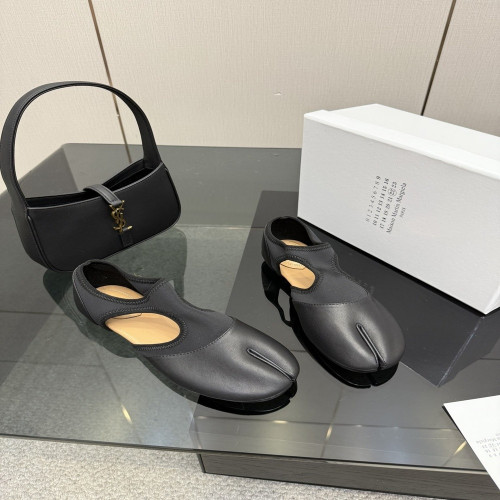 메종마르지엘라 MM6 타비 분리토 가죽 레이스업 슈즈