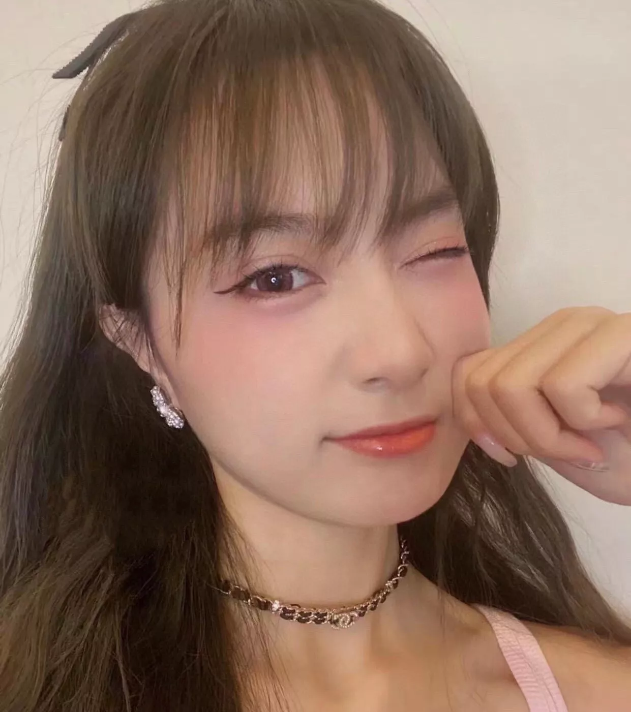 샤넬 더블C 크리스탈 가죽 체인 초커 상세 이미지 8