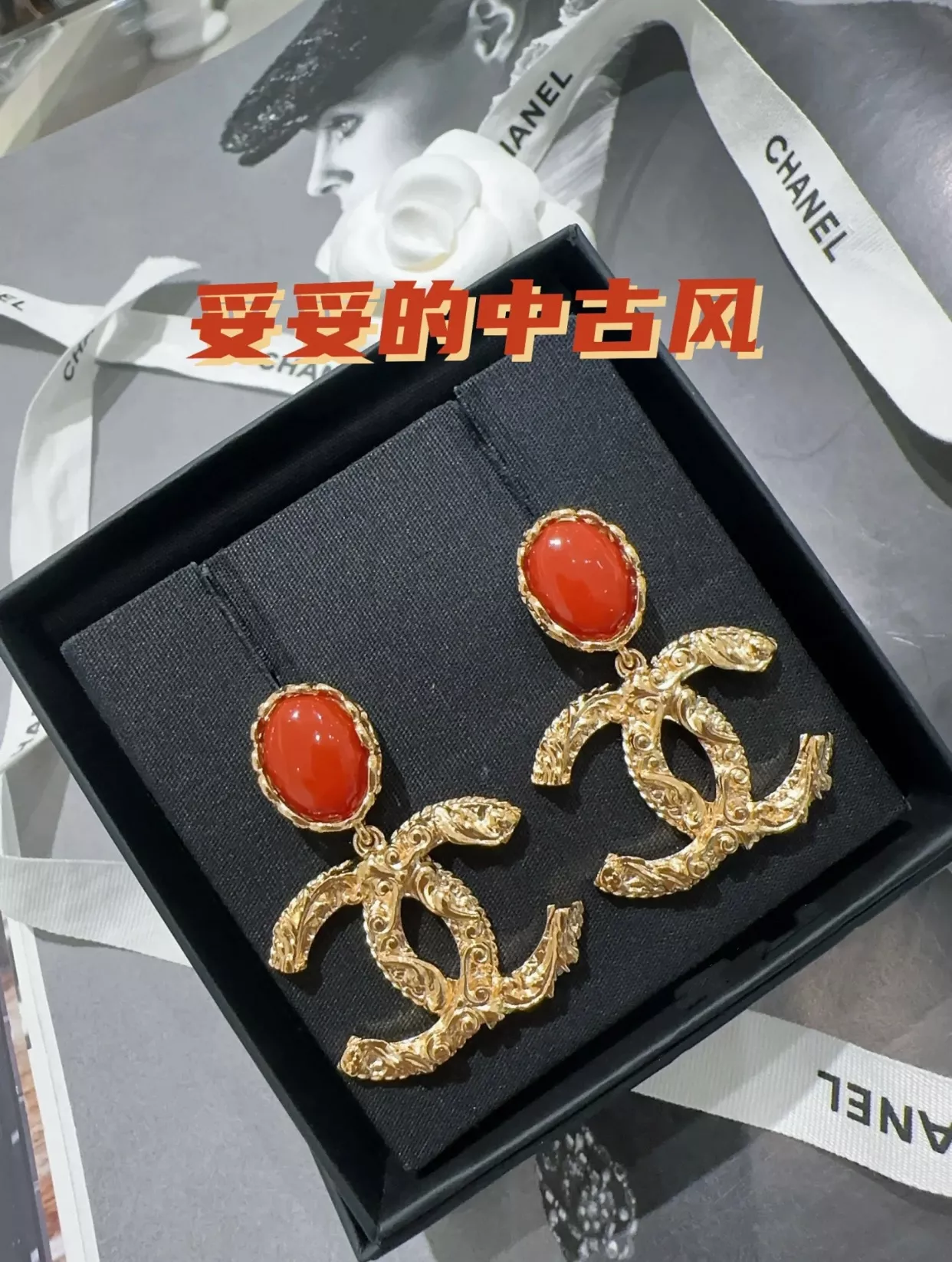 샤넬 리본 포인트 더블C 체인 진주 믹스 네크리스 상세 이미지 16