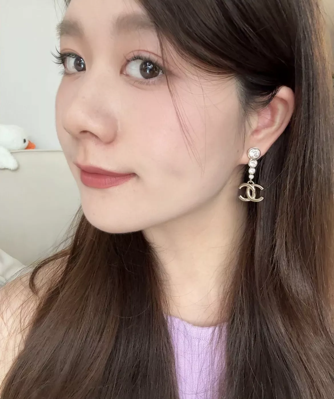 샤넬 더블C 라운드 큐빅 드롭 스터드 상세 이미지 12