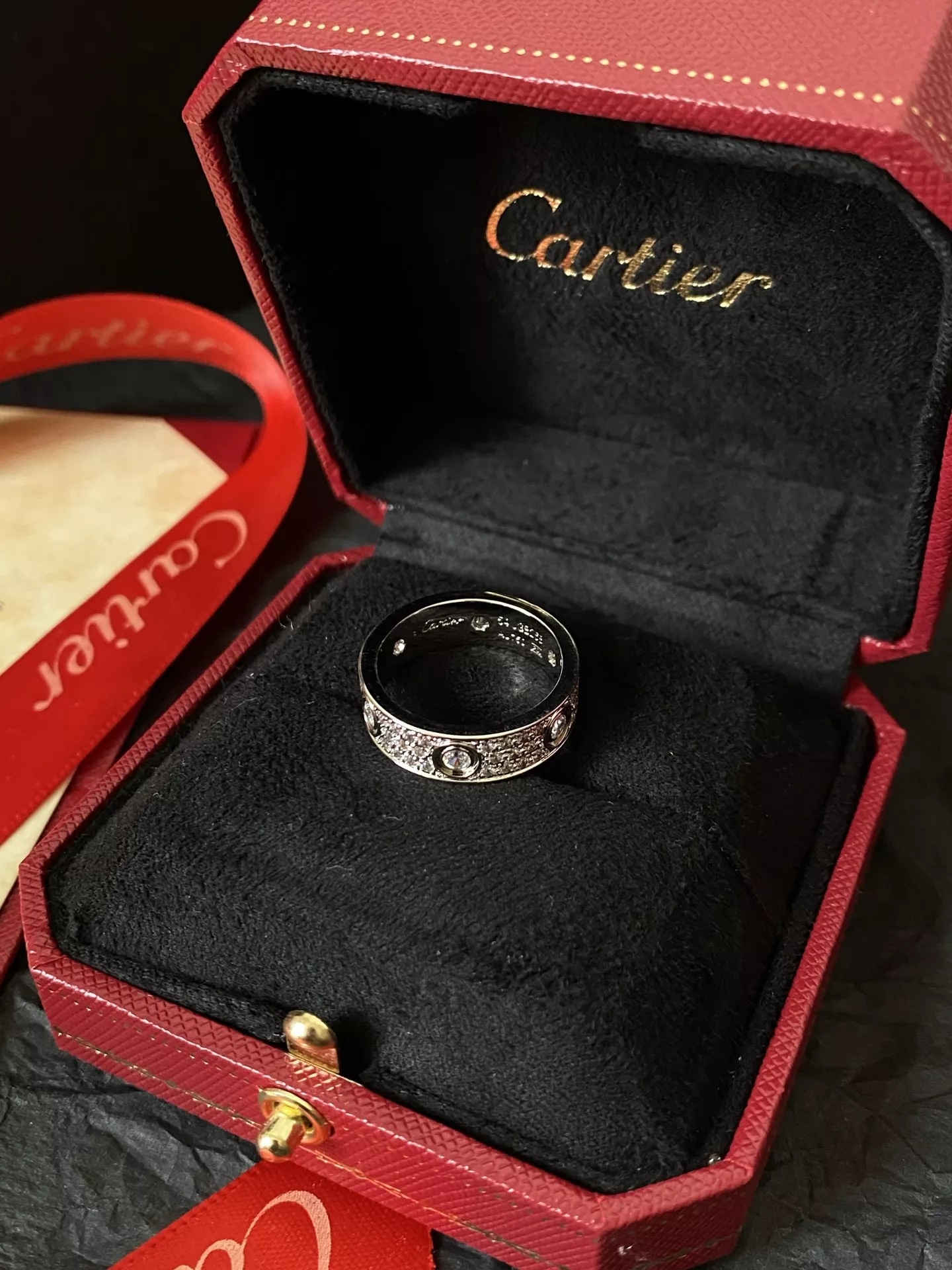 까르띠에 러브 와이드 풀파베 6포인트 링 상세 이미지 2