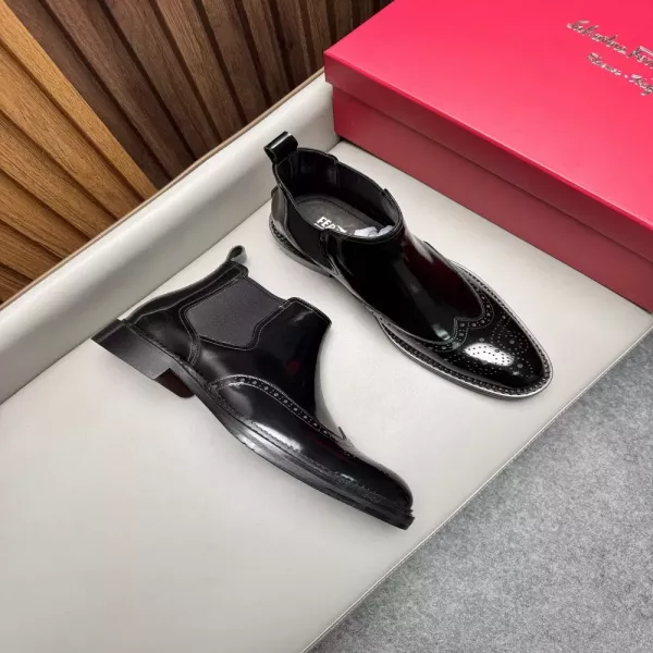 페라가모 남성 비즈니스 첼시 부츠
