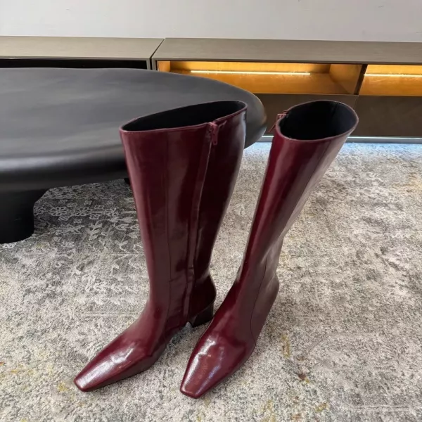 입생로랑 26FW 슬림 스퀘어토 롱부츠 7cm