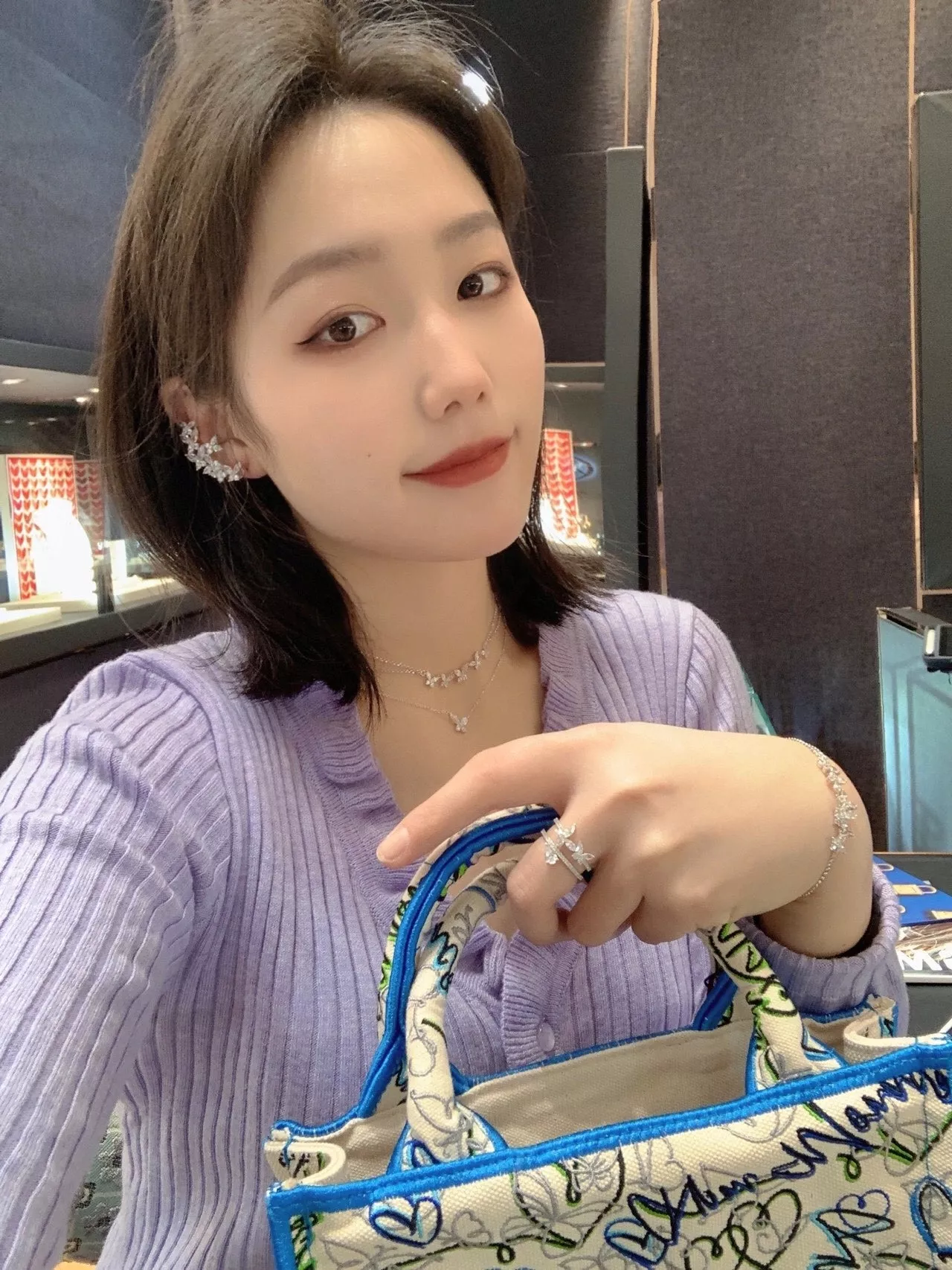 에이피엠 버터플라이 비대칭 이어클립 상세 이미지 14
