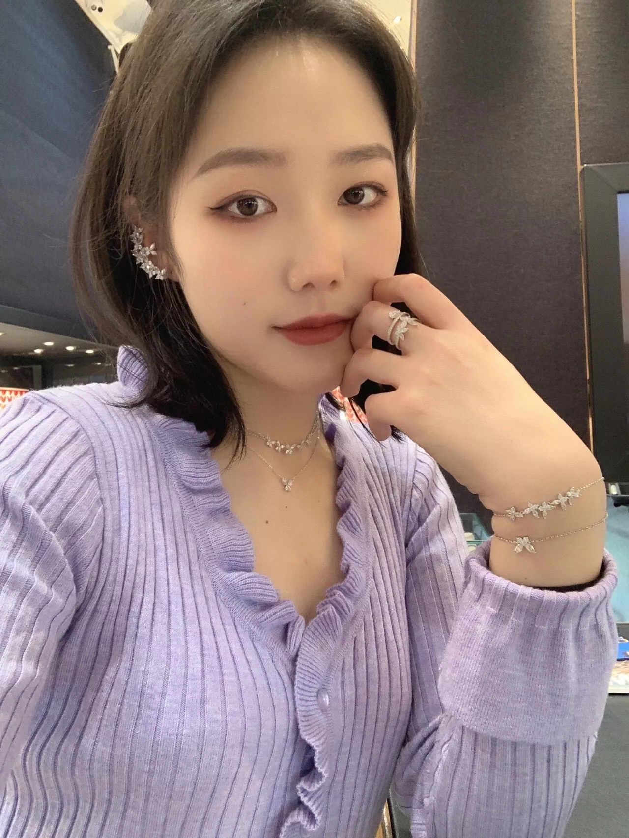 에이피엠 버터플라이 비대칭 이어클립 상세 이미지 13