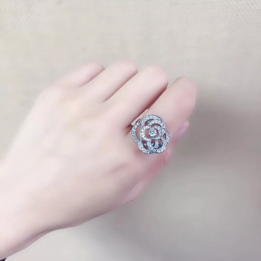 샤넬 까멜리아 플라워 오픈워크 링 상세 이미지 7