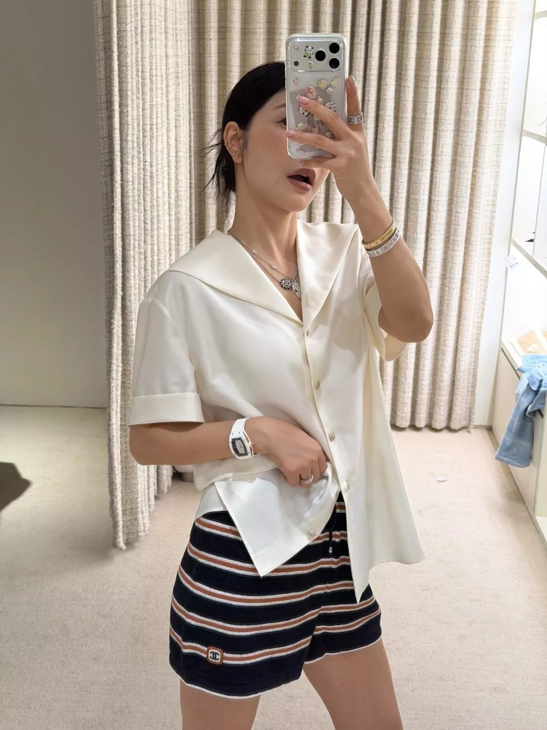 샤넬 원형 체인 펜던트 목걸이 상세 이미지 7