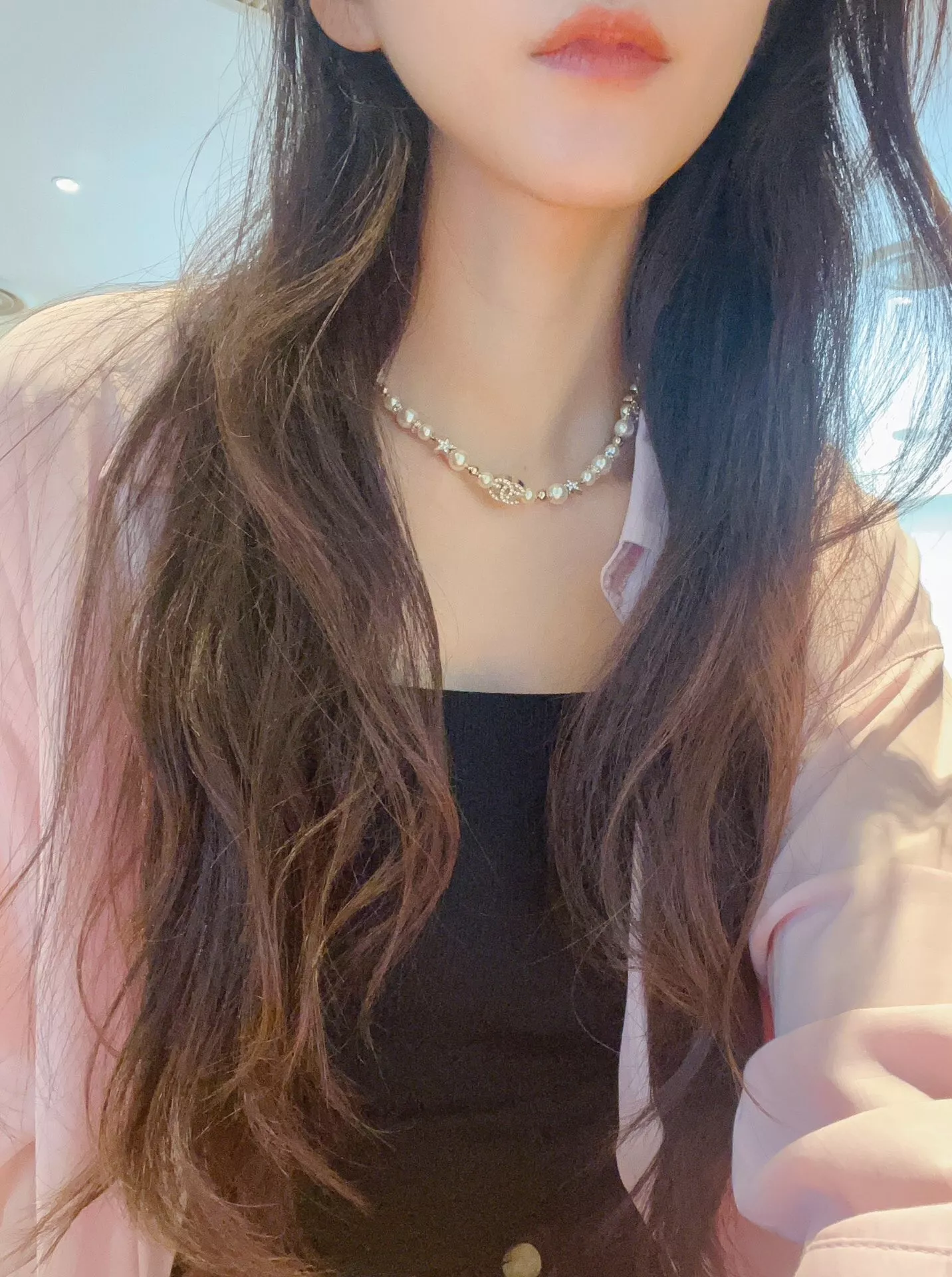 샤넬 진주 장식 더블씨 스타 초커 상세 이미지 27