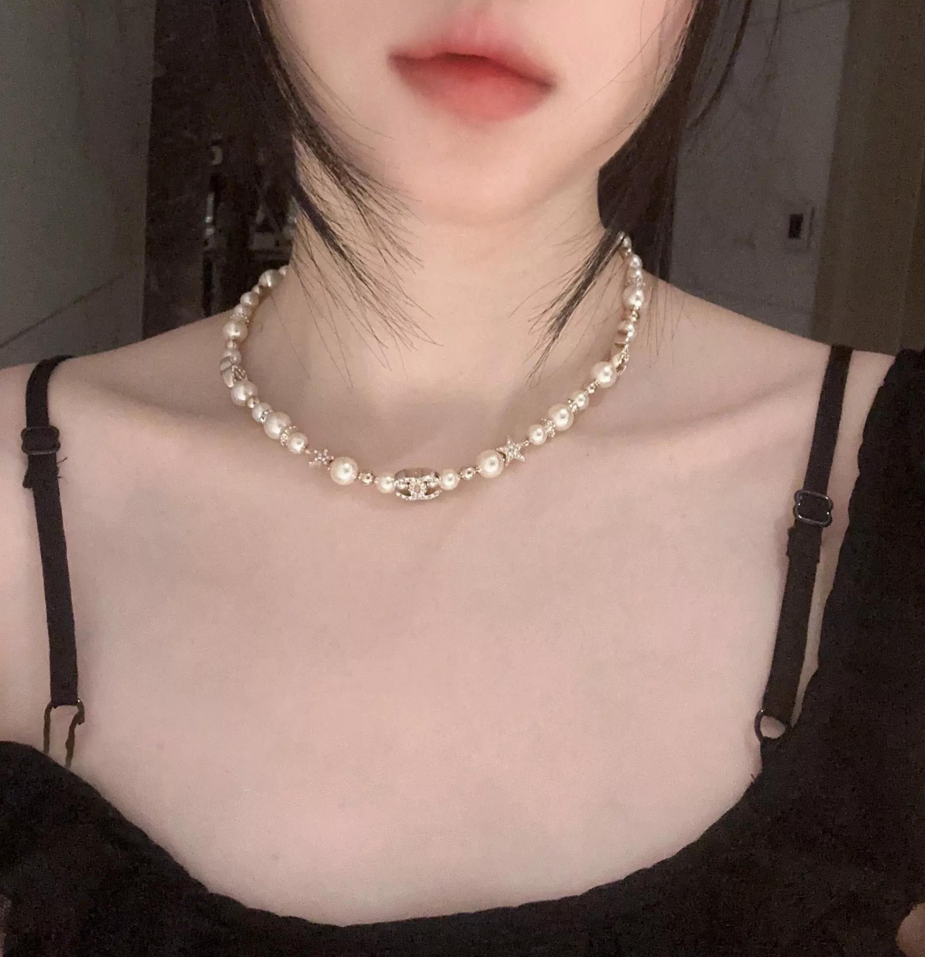 샤넬 진주 장식 더블씨 스타 초커 상세 이미지 34