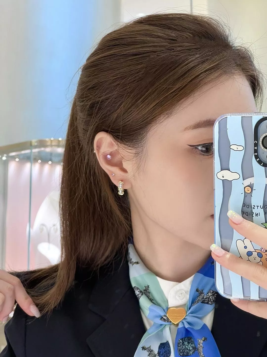 티파니앤코 진슐럼버제 X 크로스 스톤 귀걸이 상세 이미지 11