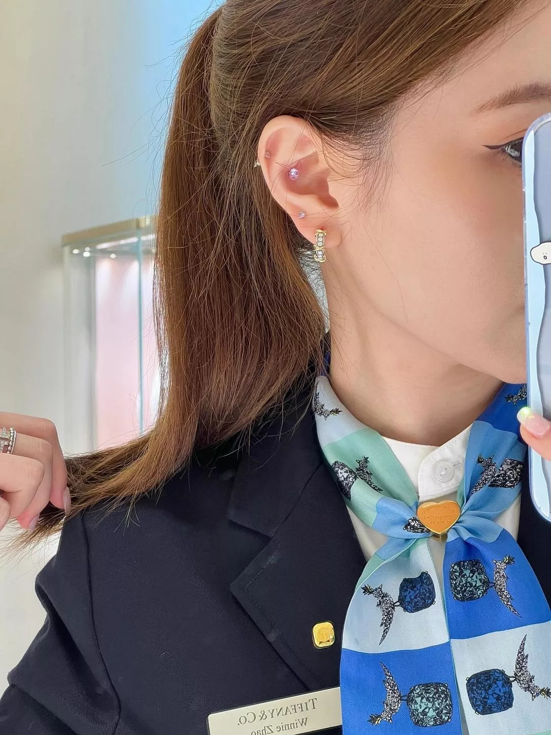 티파니앤코 진슐럼버제 X 크로스 스톤 귀걸이 상세 이미지 12