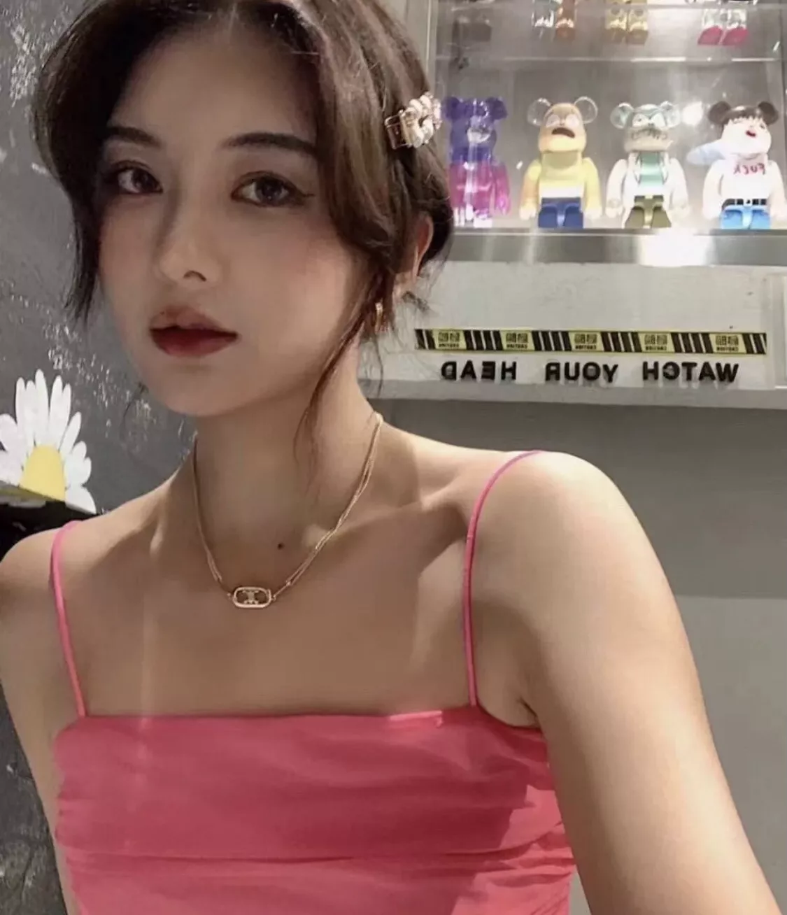 셀린느 트리옹프 돼지코 더블 체인 네크리스 상세 이미지 10