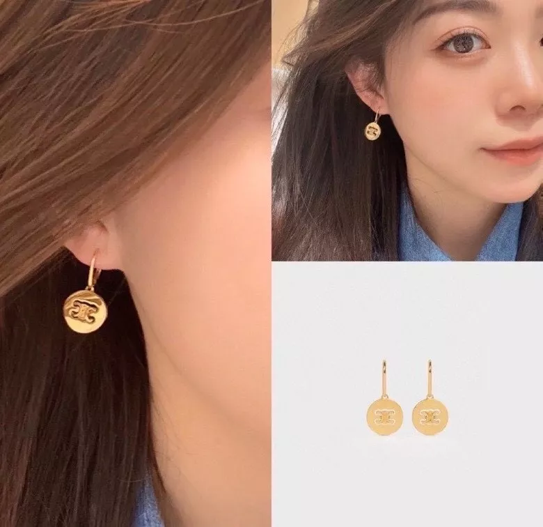 셀린느 트리옹프 원형 코인 드롭 이어링 상세 이미지 6