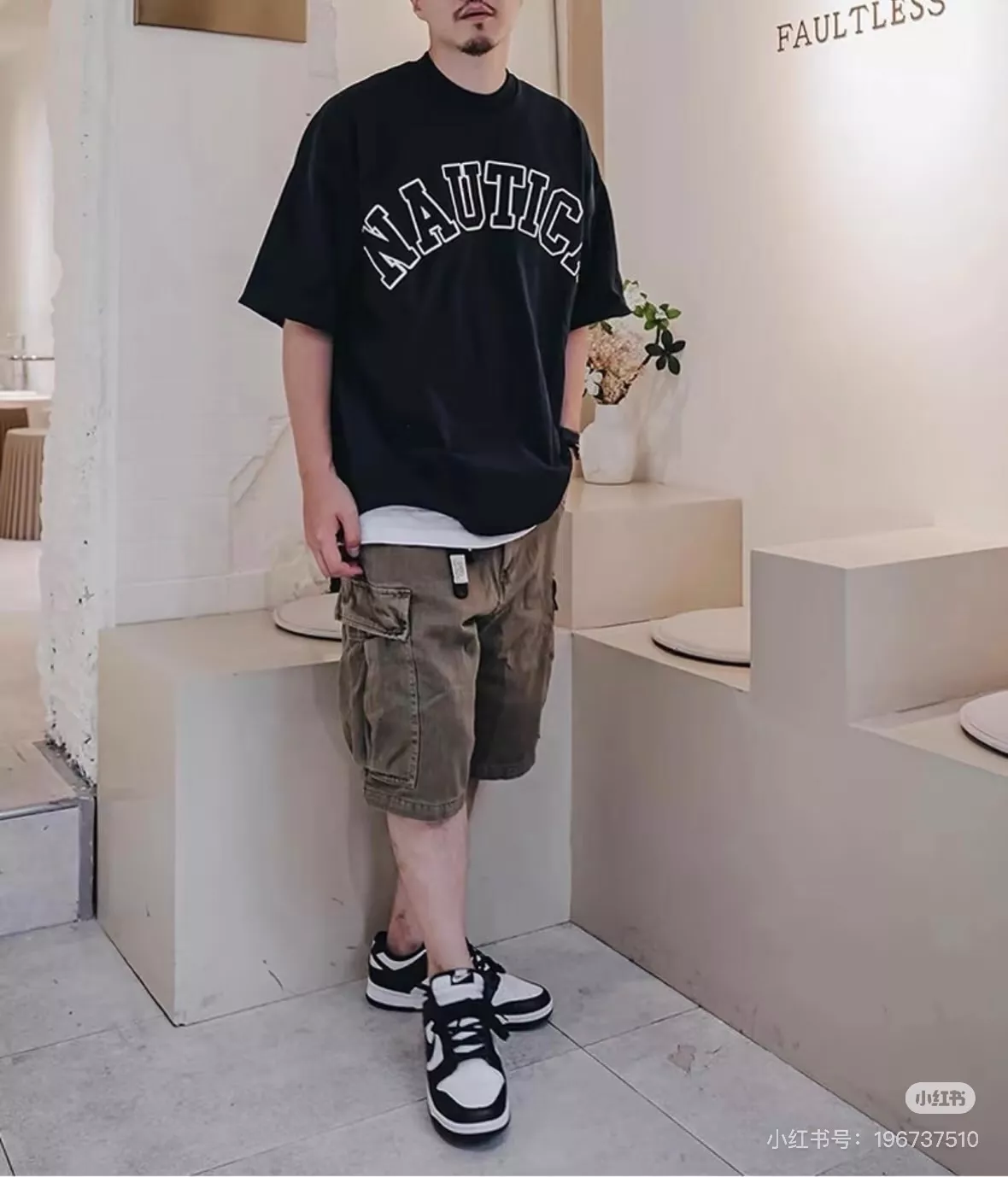 노티카 워시드 자수 콜라보 반소매 티셔츠 상세 이미지 32
