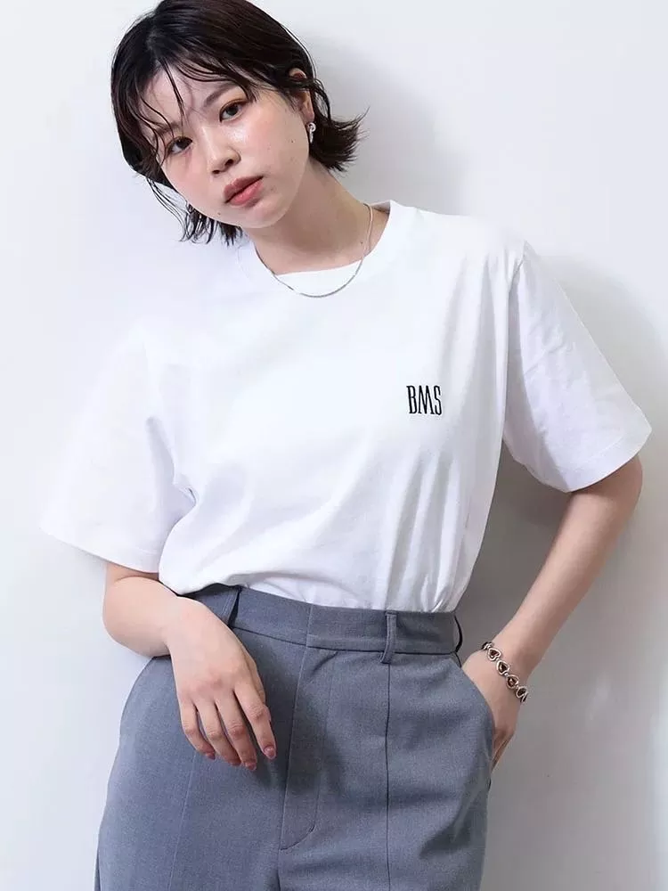 빔즈 레터 자수 베이직 반팔 티셔츠 상세 이미지 23