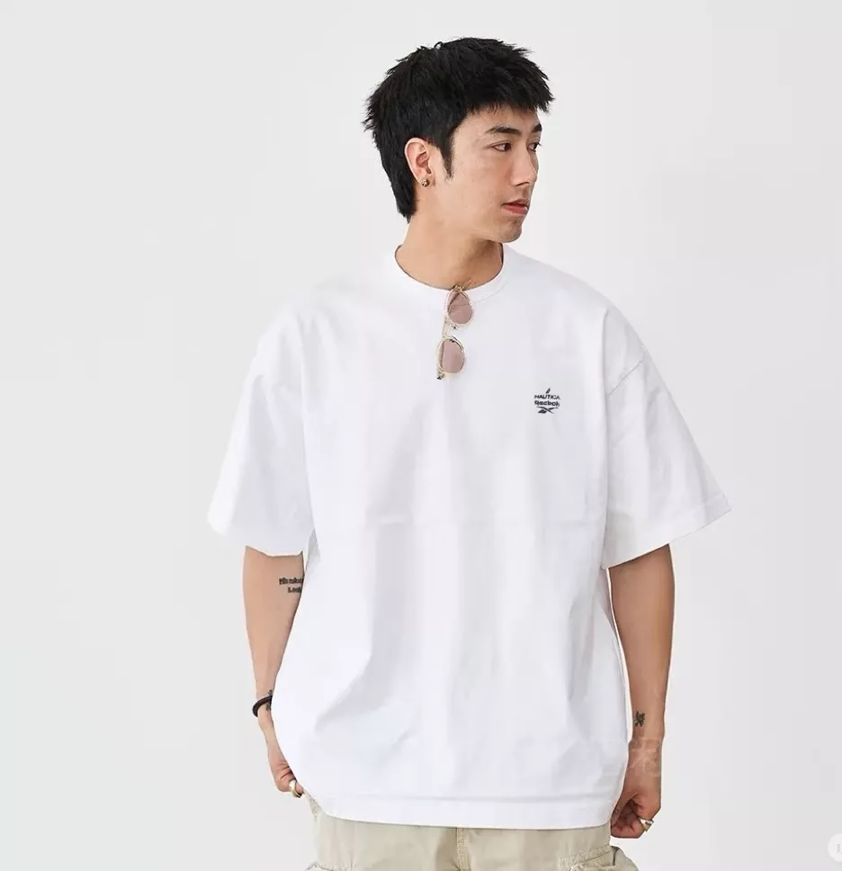 노티카 리복 콜라보 자수 로고 반소매 티셔츠 상세 이미지 22