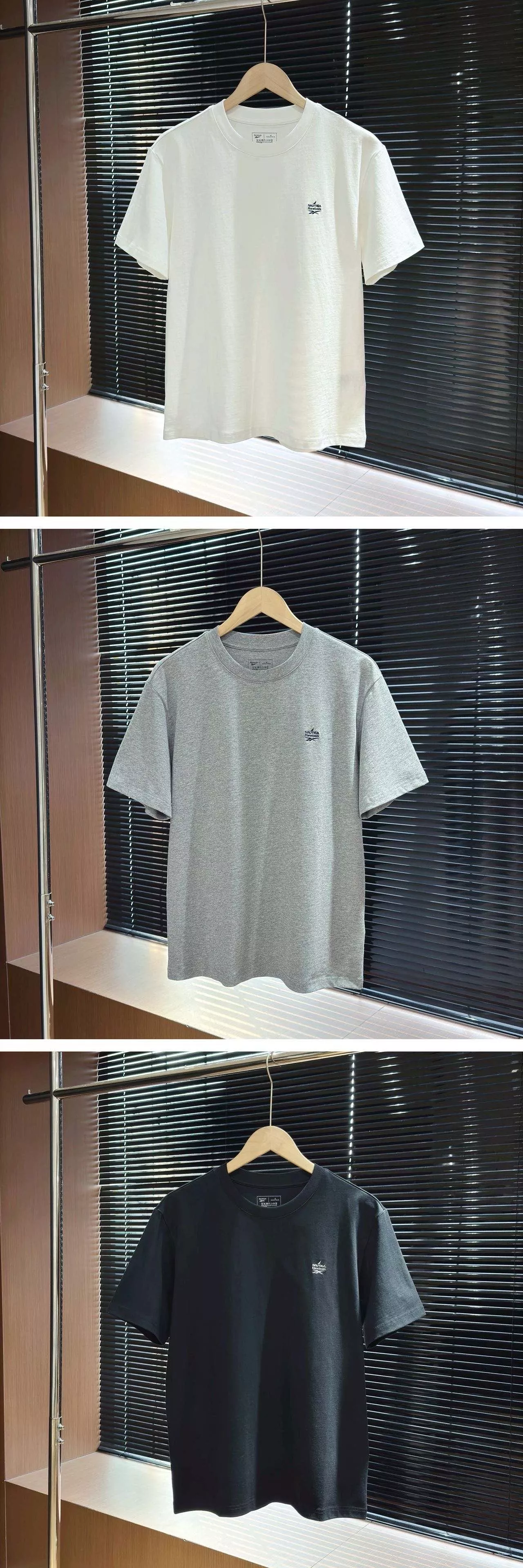 노티카 리복 콜라보 자수 로고 반소매 티셔츠 상세 이미지 8