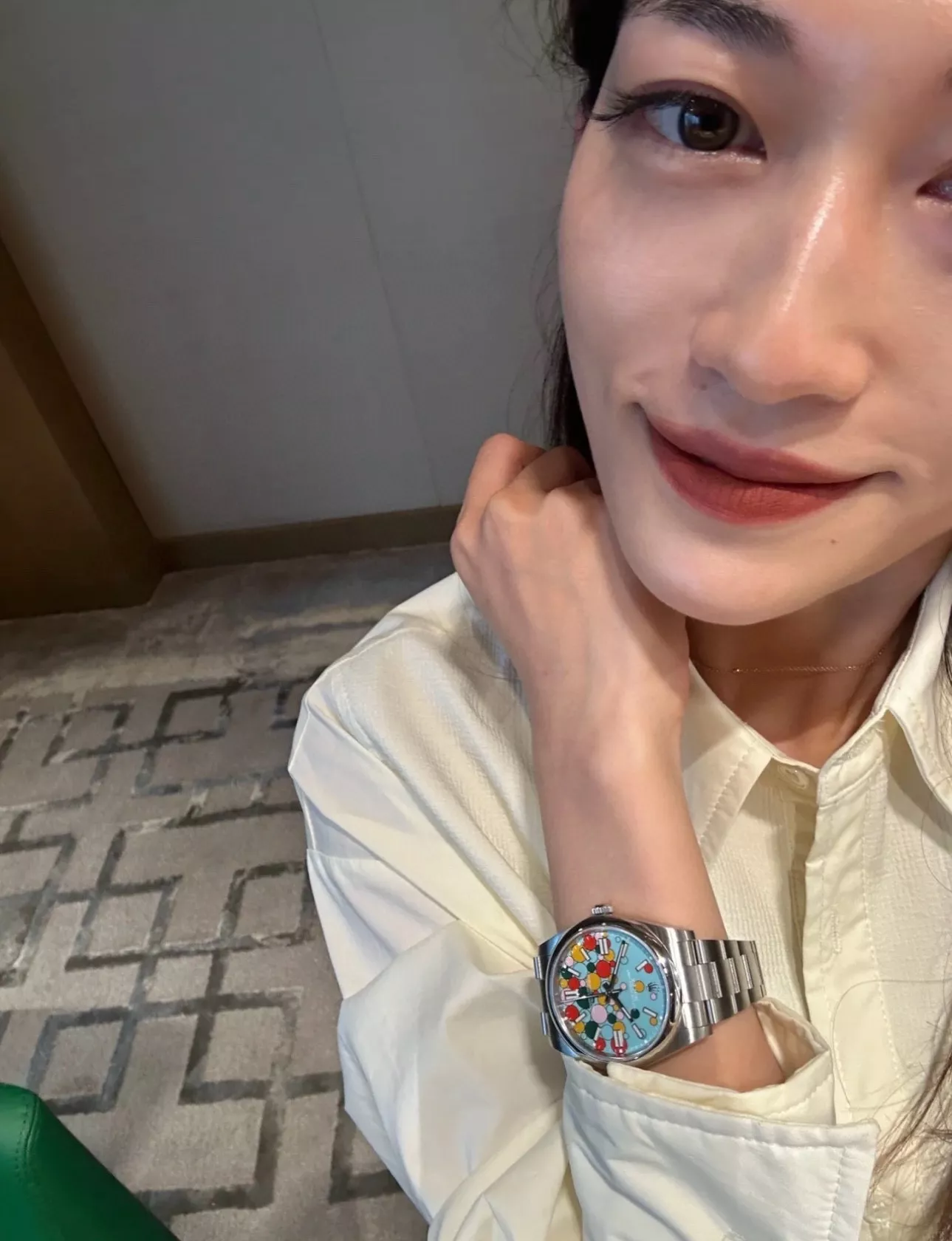 롤렉스 오이스터 퍼페츄얼 36 터콰이즈 블루 셀러브레이션 다이얼 시계 상세 이미지 20