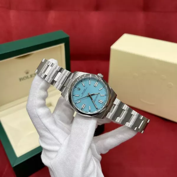롤렉스 오이스터 퍼페츄얼 티파니 블루 다이얼 시계