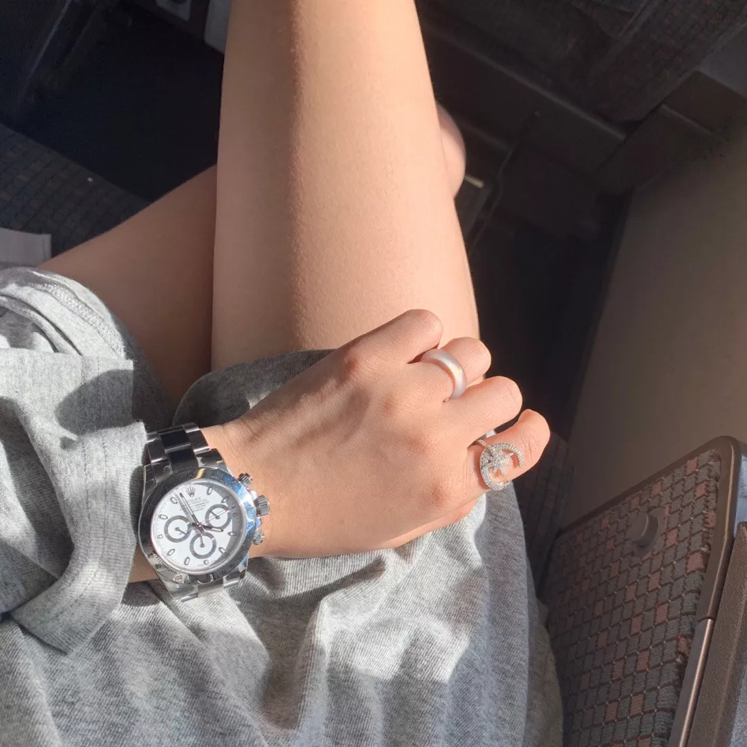 롤렉스 화이트 다이얼 크로노그래프 메탈 워치 상세 이미지 19