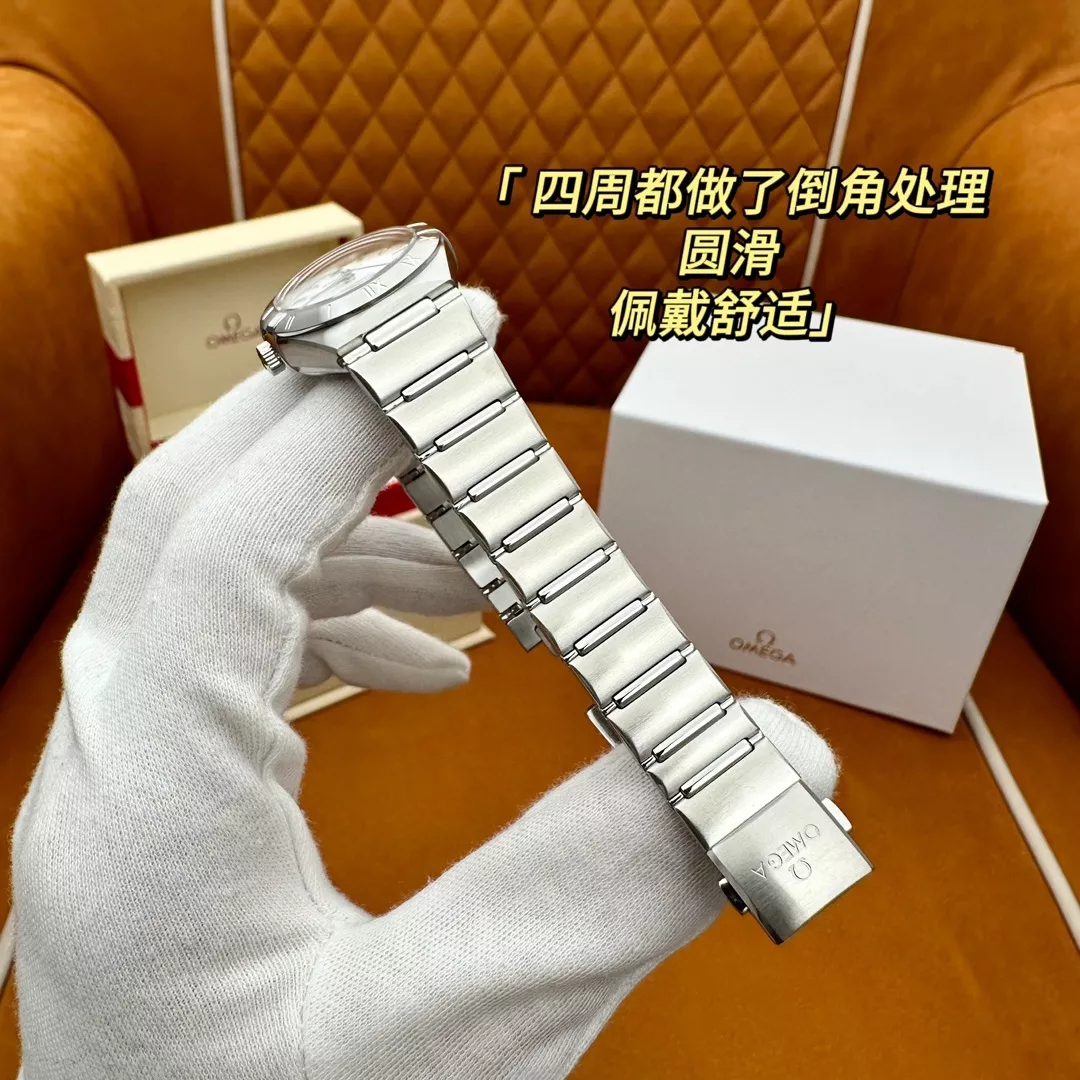 오메가 별자리 시리즈 화이트 자개 다이얼 메탈 워치 상세 이미지 25