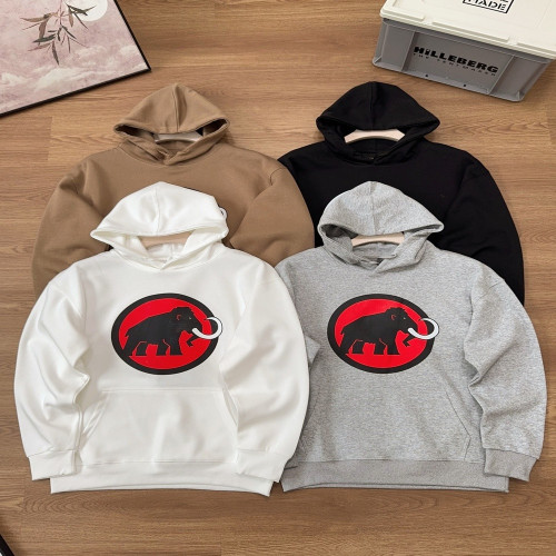 마무트 클래식 로고 프린트 후드