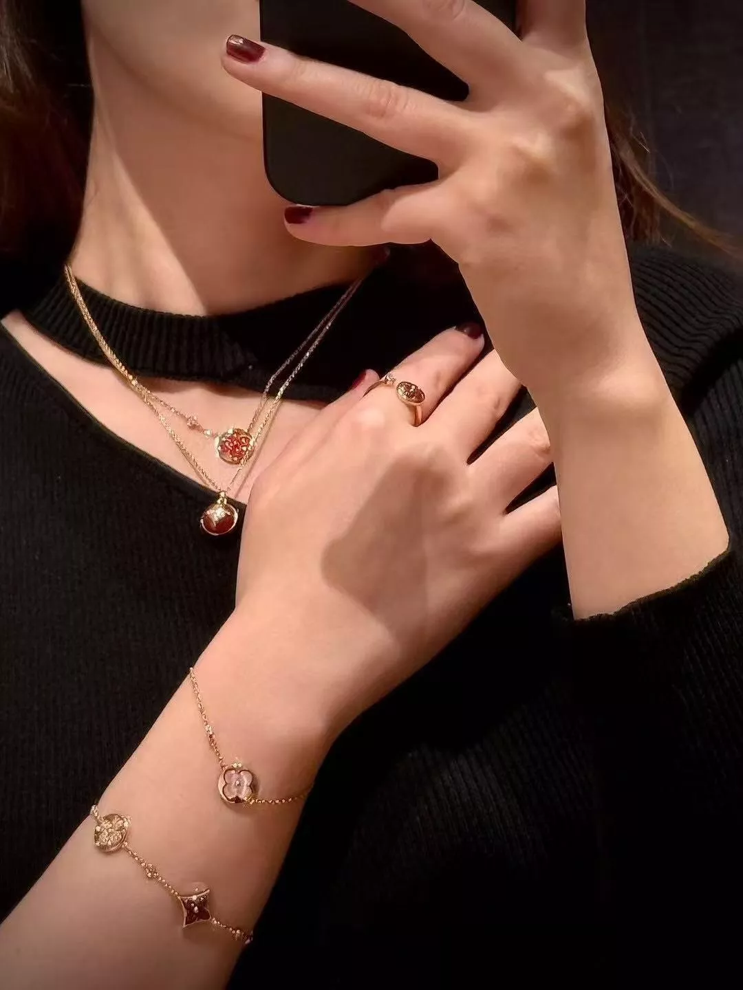루이비통 컬러 블라썸 BB 스타 마노 목걸이 상세 이미지 11