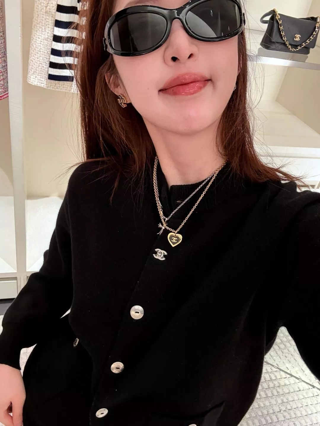 샤넬 하트 펜던트 체인 목걸이 상세 이미지 12