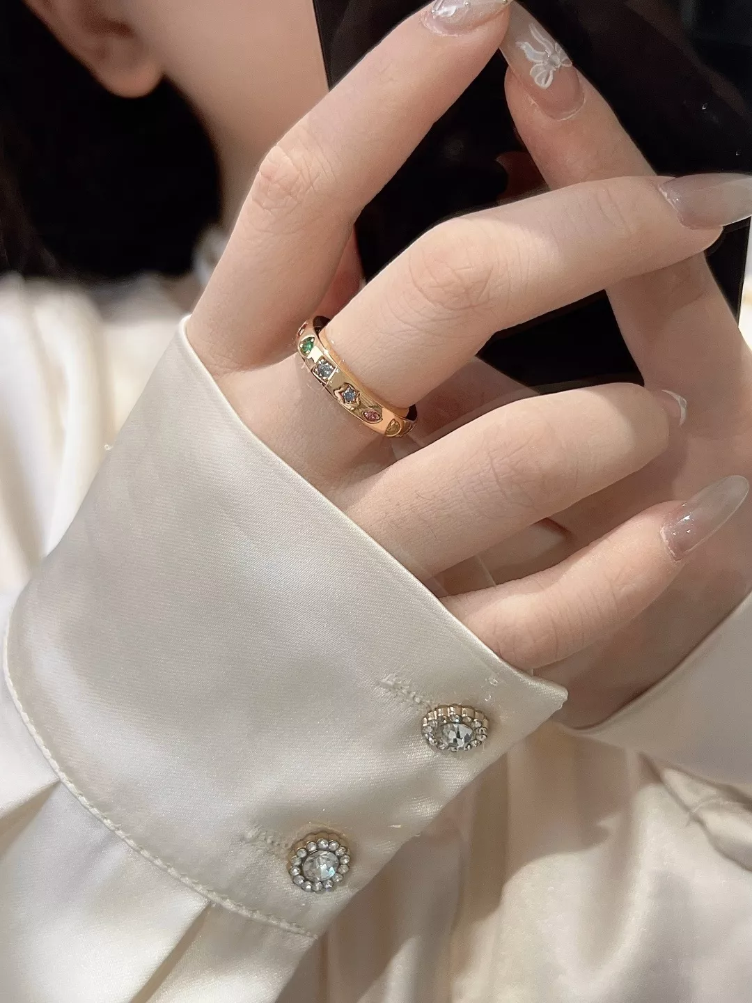 노브랜드 컬러 스톤 실버 링 상세 이미지 5