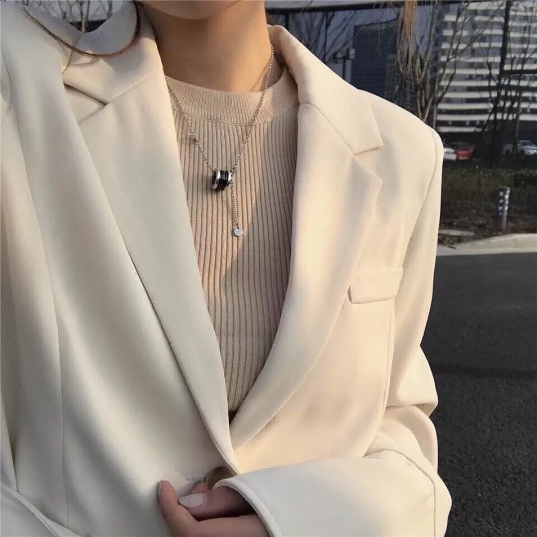 불가리 레드 참 실버 체인 네크리스 상세 이미지 14