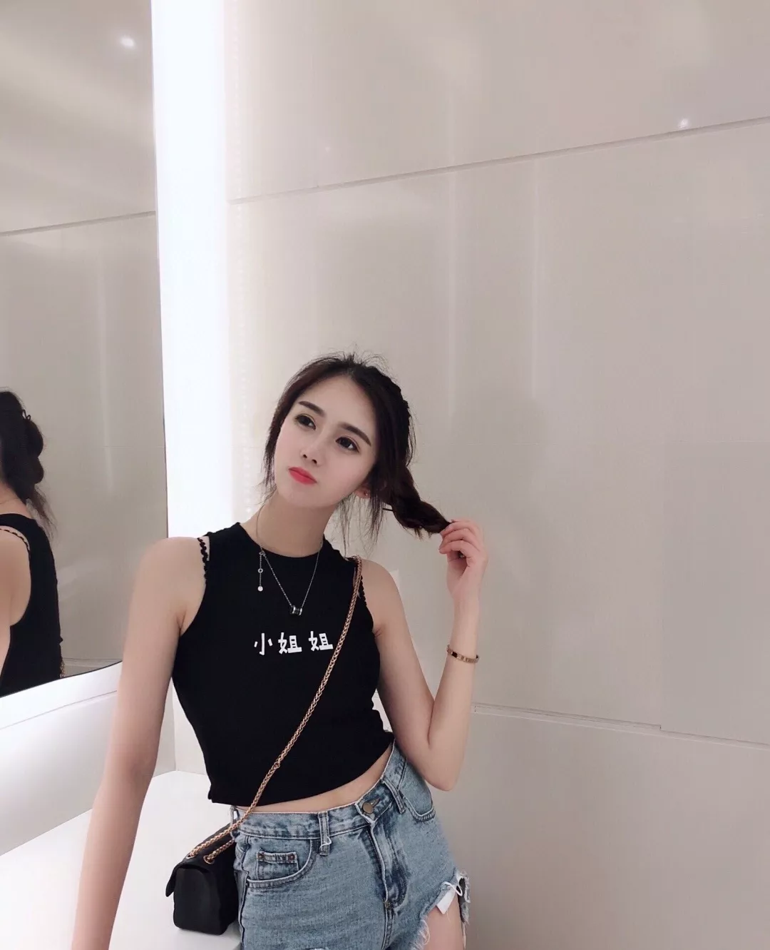 불가리 레드 참 실버 체인 네크리스 상세 이미지 20
