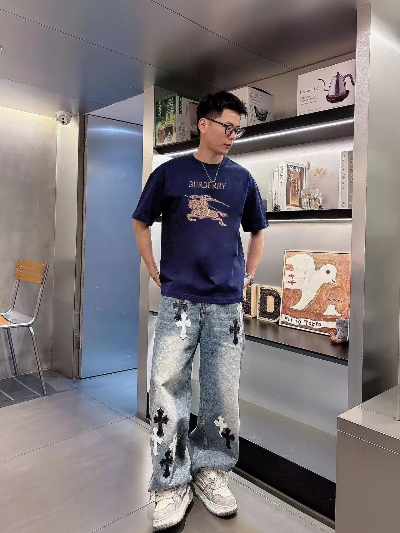 버버리 마술 기사 자수 반팔 티셔츠 상세 이미지 13