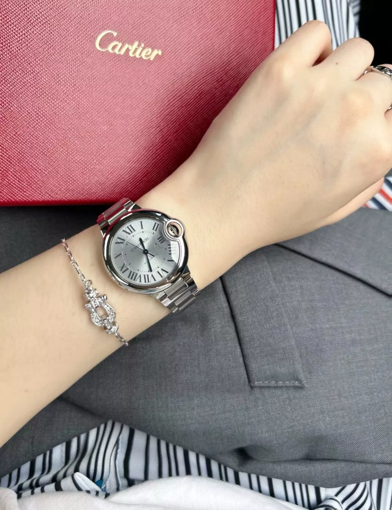 까르띠에 블루벌룬 아이스블루 다이얼 메탈 워치 상세 이미지 36