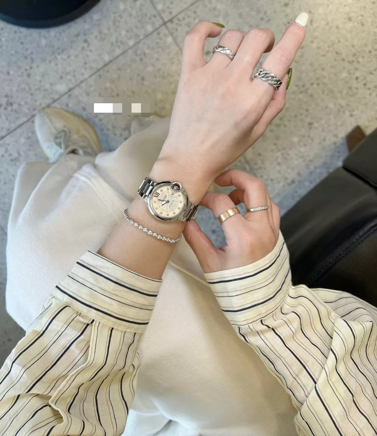 까르띠에 블루벌룬 다이아 메탈 손목시계 상세 이미지 27