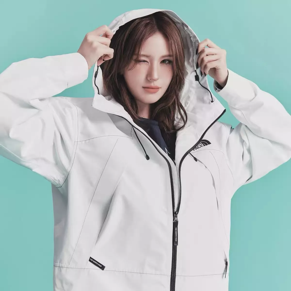 노스페이스 자수 로고 후드 바람막이 재킷 상세 이미지 19