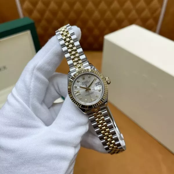 롤렉스 다이아 인덱스 콤비 손목시계