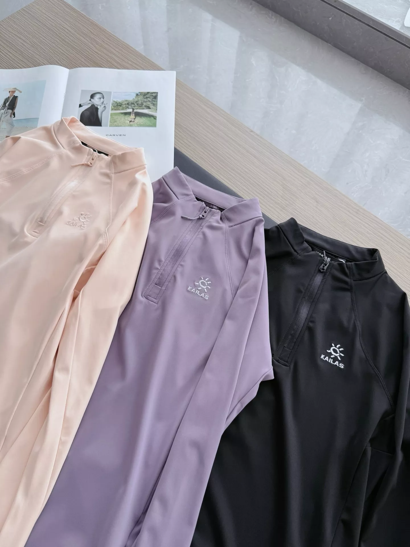 카일라스 여성용 반집업 기능성 롱슬리브 티 상세 이미지 32