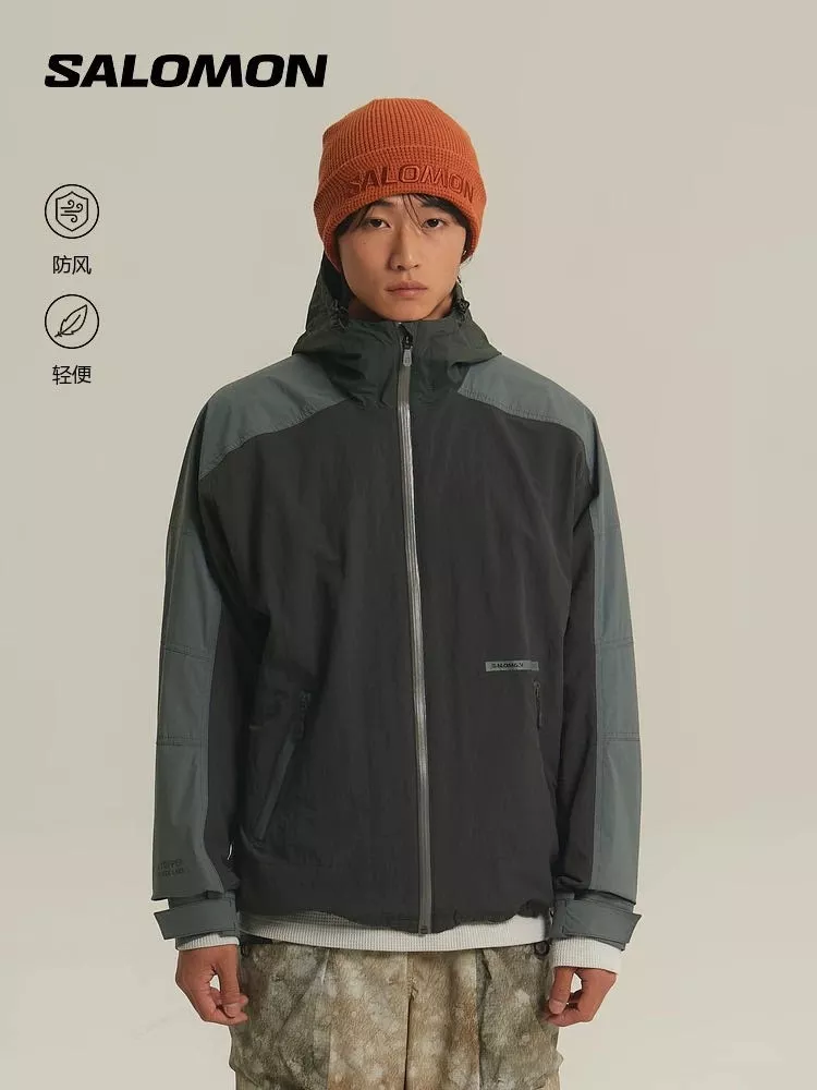 살로몬 아웃도어 방풍 배색 후드 재킷 상세 이미지 39
