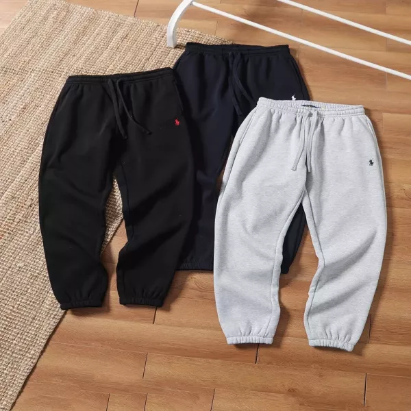 랄프로렌 기모 자수 로고 조거 팬츠