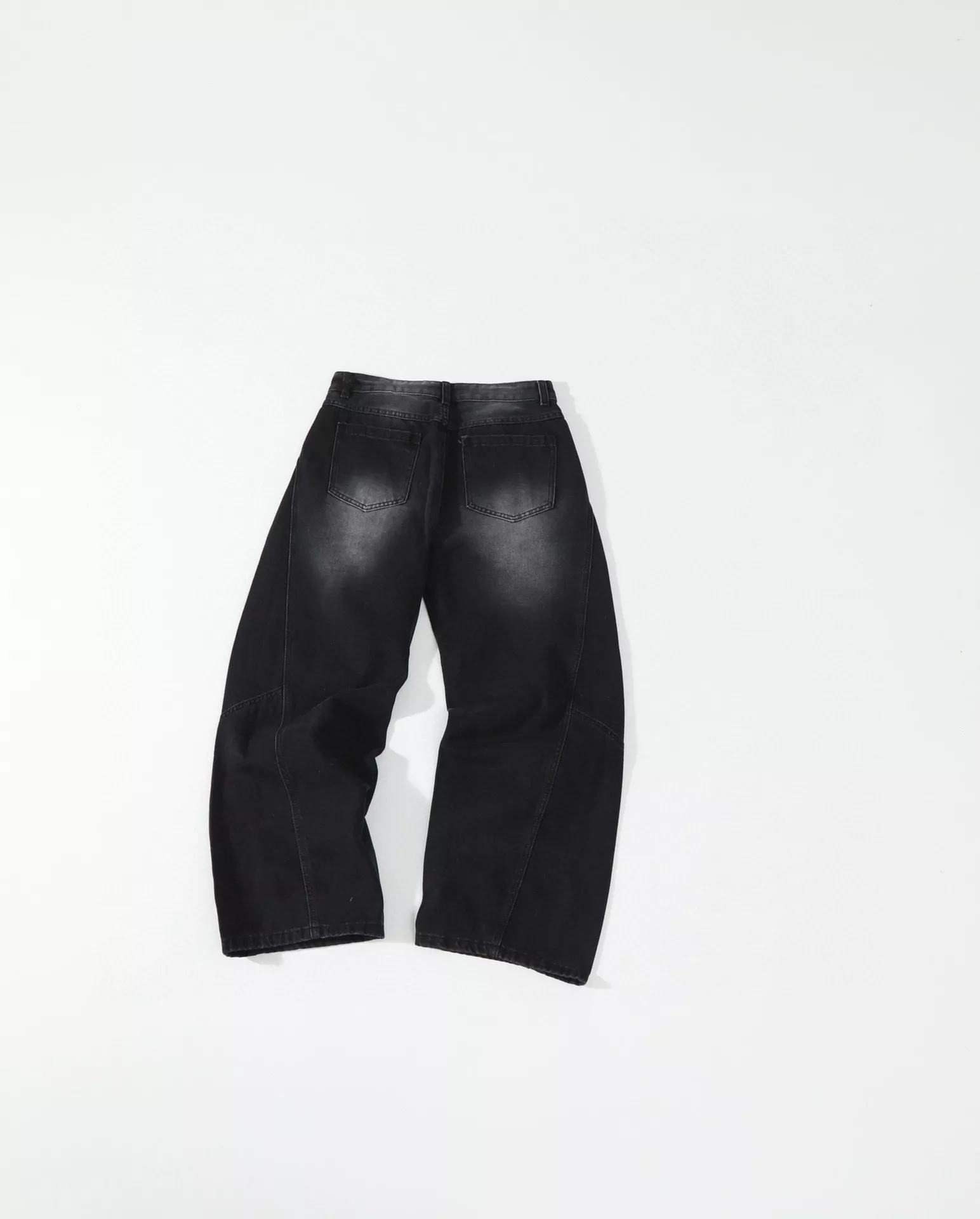 발렌시아가 빈티지 워시 절개 커브드 데님 팬츠 상세 이미지 2