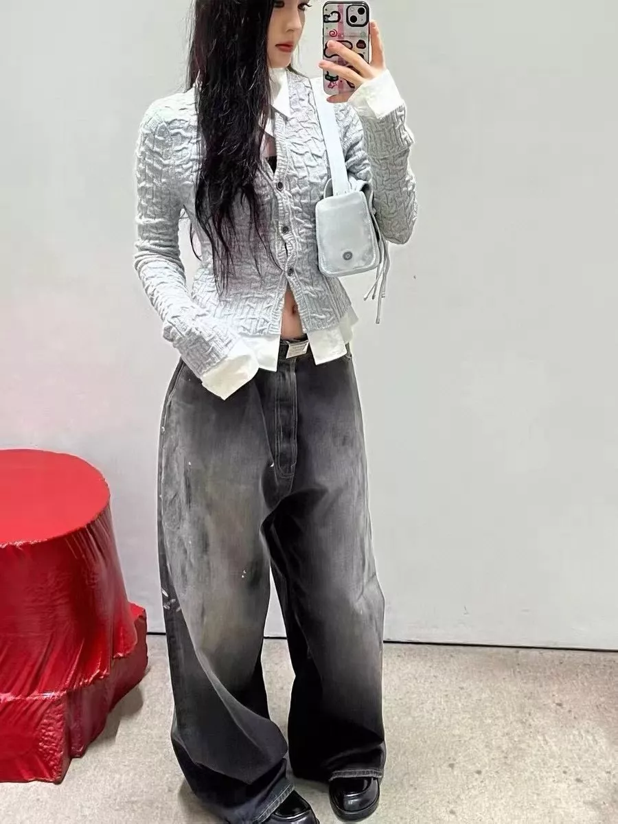 노브랜드 핸드 페인팅 워싱 배기 데님 팬츠 상세 이미지 19
